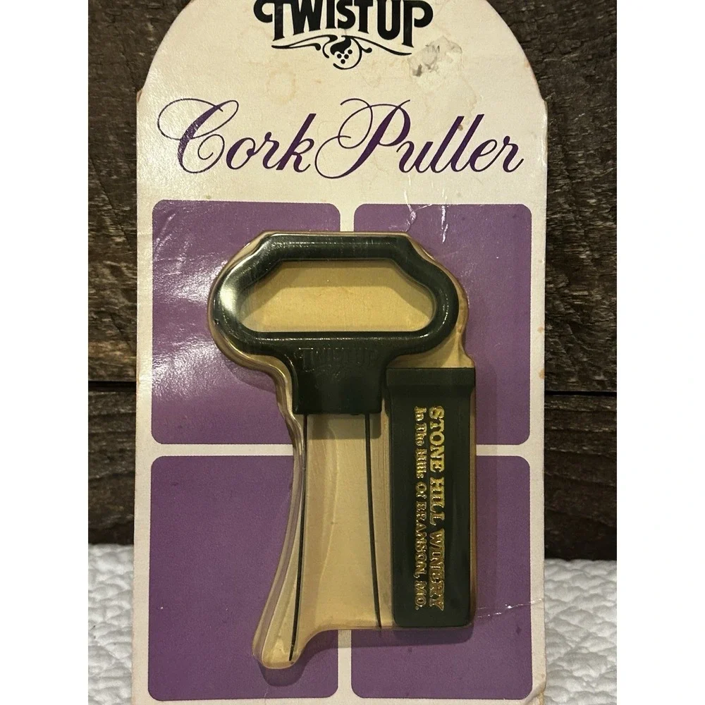 VINTAGE TWIST UP STONE HILL WINERY CORK PULLER‎ ( NEW )